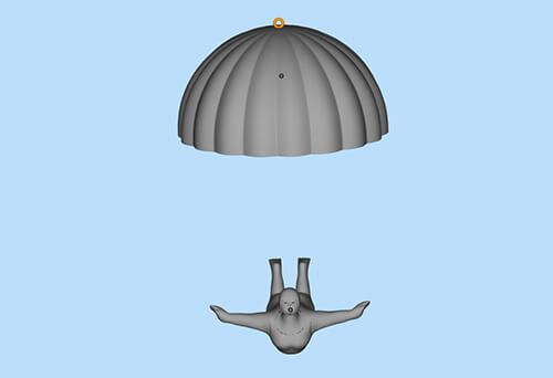3D Printed parachute 018