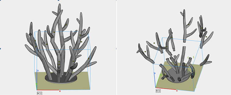 3D-printed coral tree