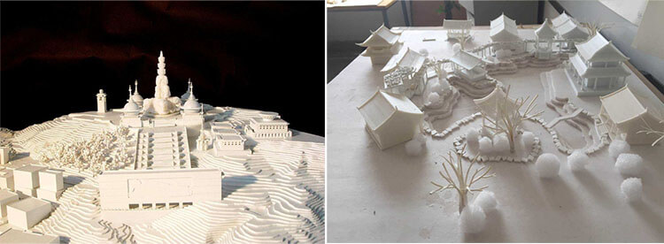 3D-printed building models 3